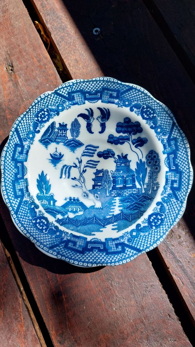 klein schaaltje in blauw